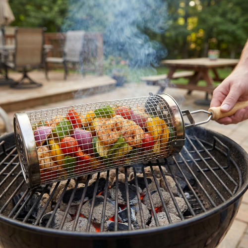 Preview: Grill Welten Grillkorb Edelstahl