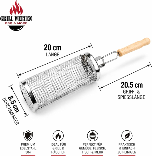 Grill Welten Grillkorb Edelstahl