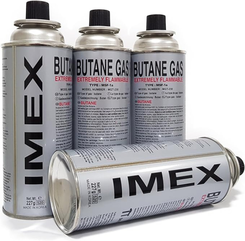 Imex portable gas stove with case - with 16 gas cartridges