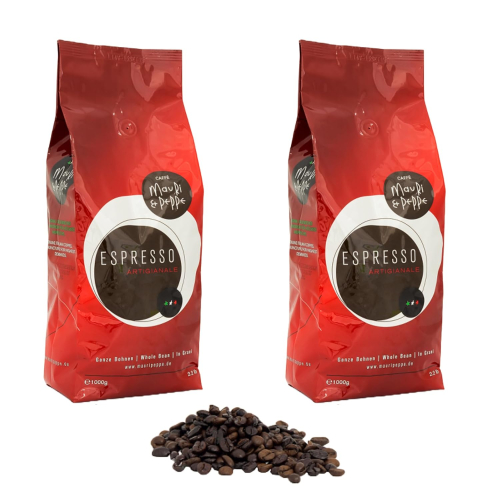2 x Mauri & Peppe Espresso ganze Bohnen 1000 g