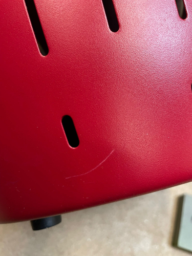 Preview: LotusGrill Classic Feuerrot - B-Ware gebraucht mit Lackkratzer ohne Tasche, 200ml Brennpaste und 2,5kg Kohle - NR 62