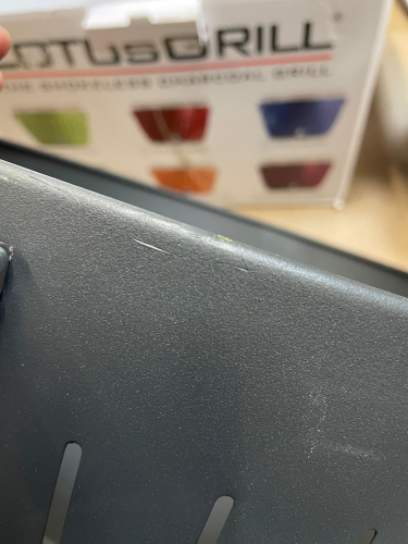 LotusGrill Classic Anthrazitgrau - B-Ware gebraucht unrund mit Kratzer ohne Tasche inkl. 200ml Brennpaste und 2,5kg Kohle - NR 64