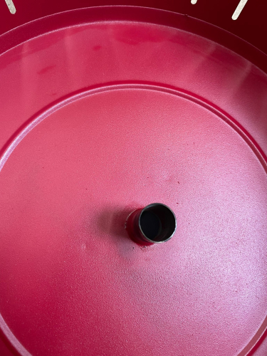 LotusGrill Classic Feuerrot - B-Ware gebraucht mit Delle und Markierung ohne Tasche, 200ml Brennpaste und 2,5kg Kohle - NR 72