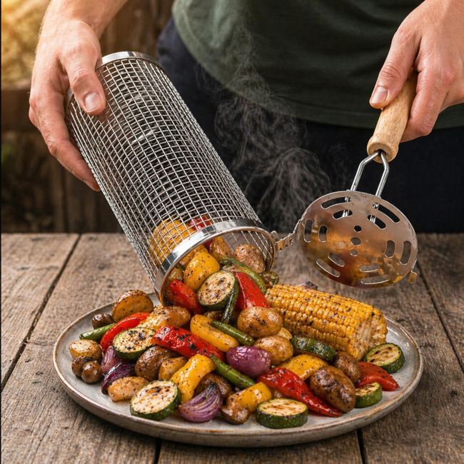 Grill Welten Grillkorb Edelstahl