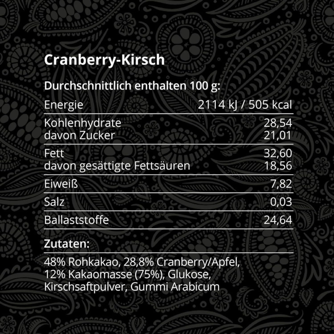 Takamanda Kakao Cranberry-Kirsch Nuggets 70 g