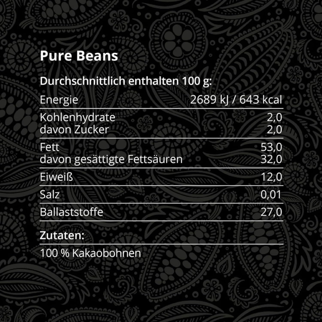 Takamanda Kakao Pure Beans Glas 60 g