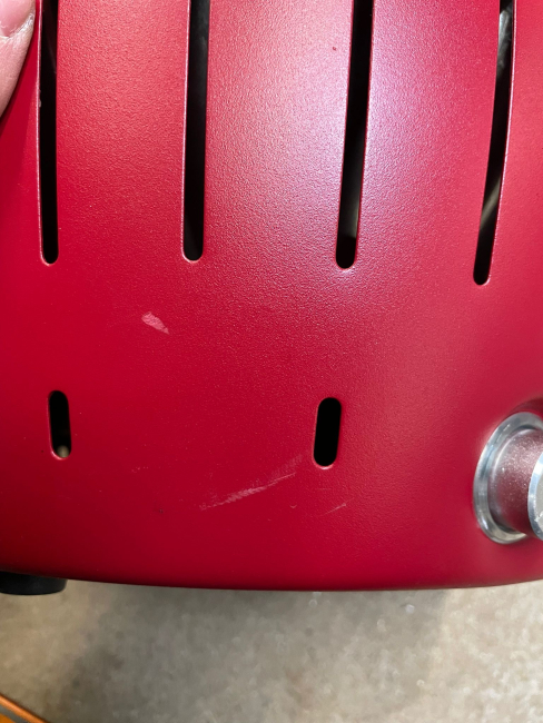 LotusGrill Classic Feuerrot - B-Ware gebraucht mit Lackkratzer ohne Tasche, 200ml Brennpaste und 2,5kg Kohle - NR 62